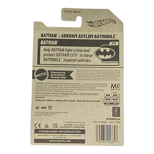 Hot Wheels Arkham Asylum Batmobile | Batman Series 2/5