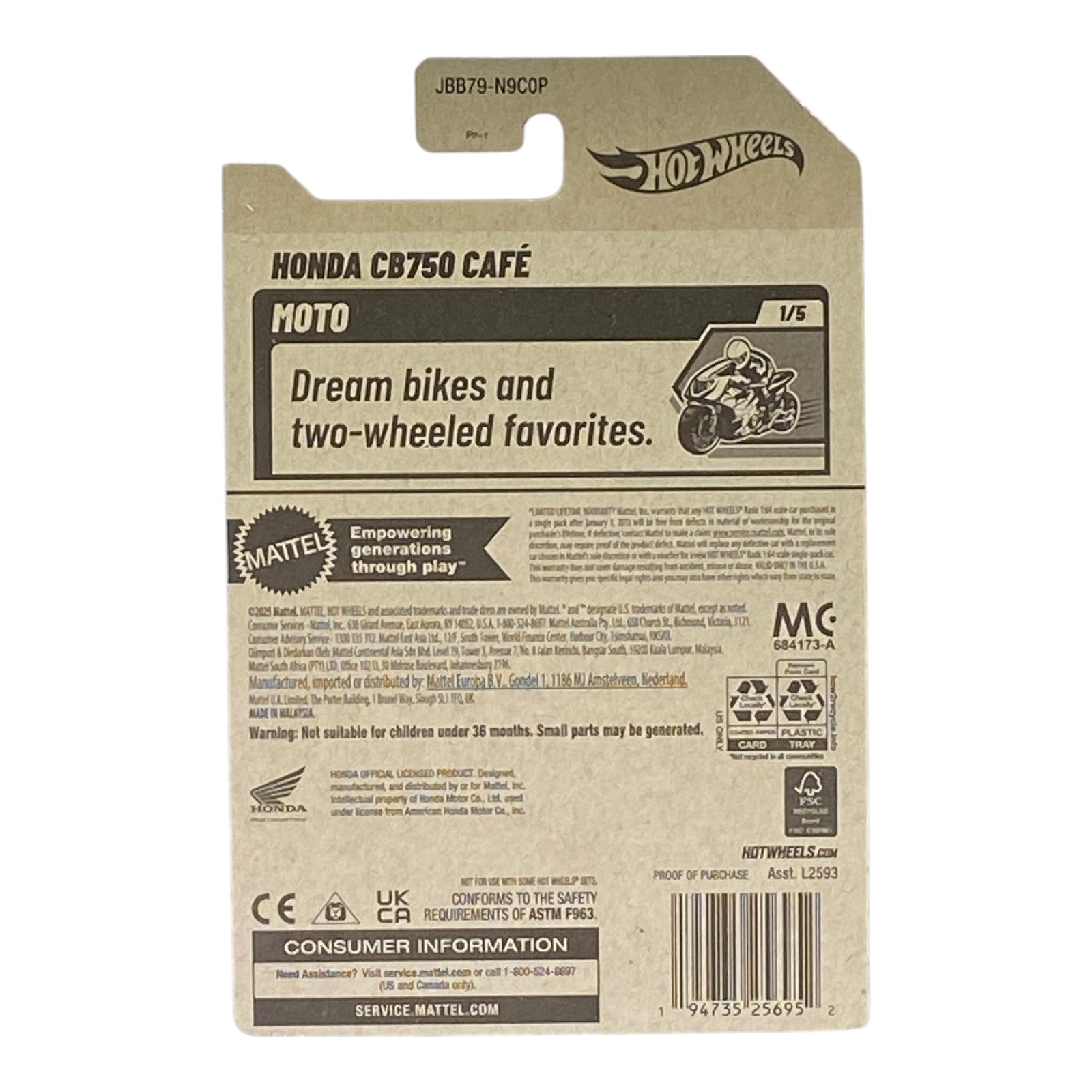 Hot Wheels Honda CB750 Cafe - Motto Series 1/5