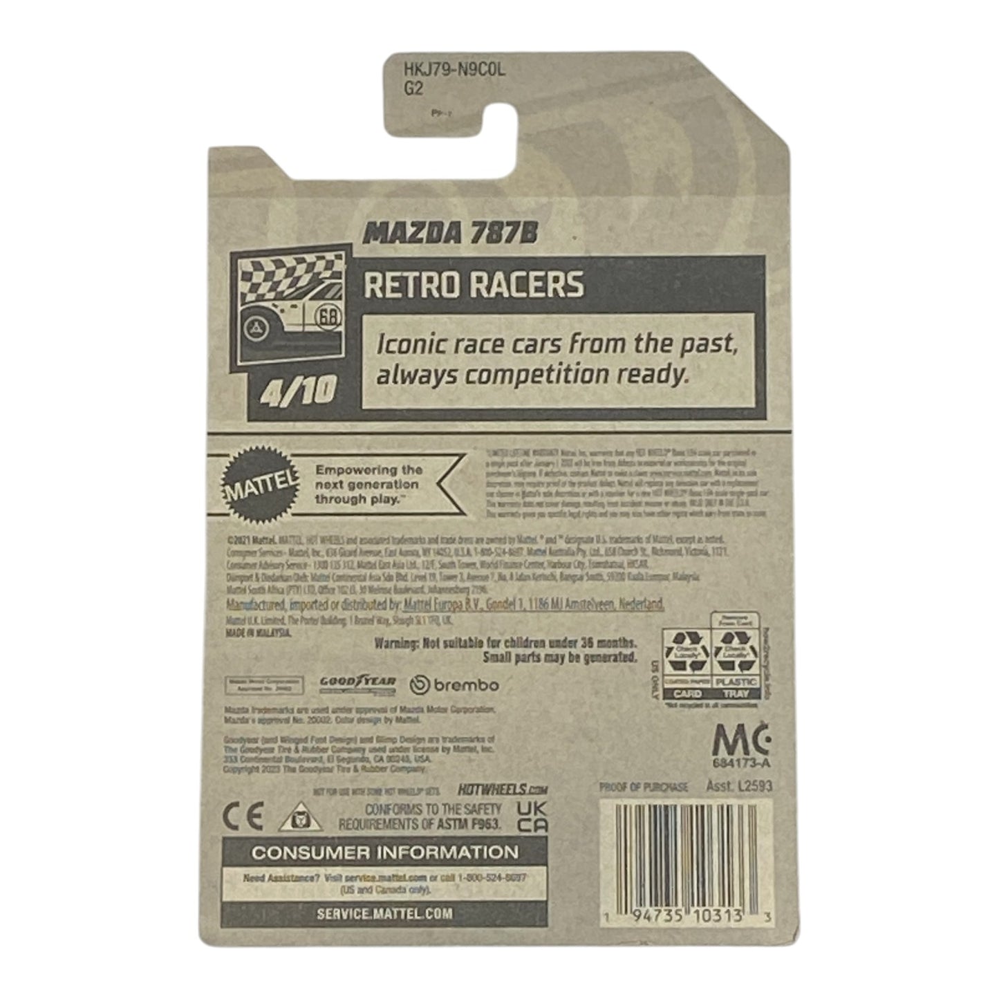 Hot Wheels Mazda 787B - Retro Racers Series 4/10