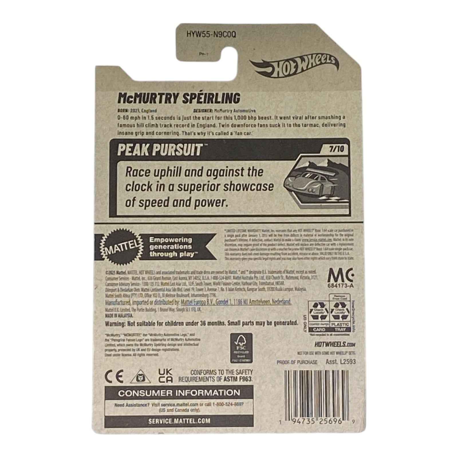 Hot Wheels McMurtry Speirling Peak Pursuit 7/10 Secondary image