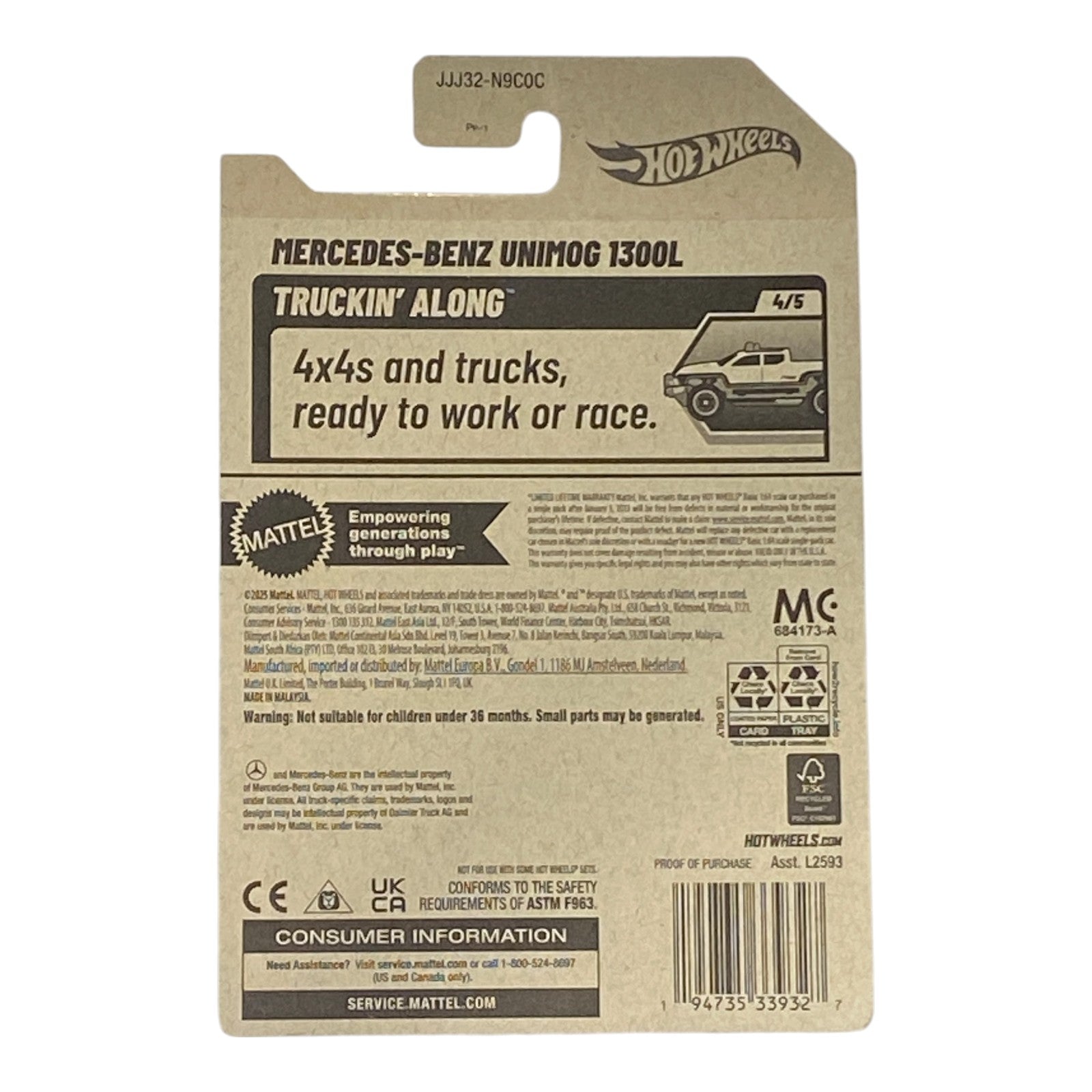 Hot Wheels Mercedes-Benz Unimg 1300L | Truckin' Along Series 4/5 Secondary image