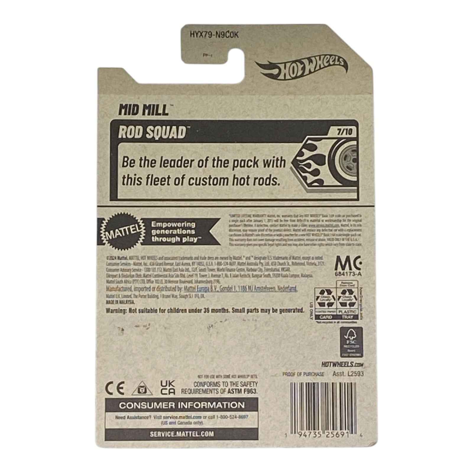 Hot Wheels Mid Mill - Rod Squad Series 7/10 Secondary image