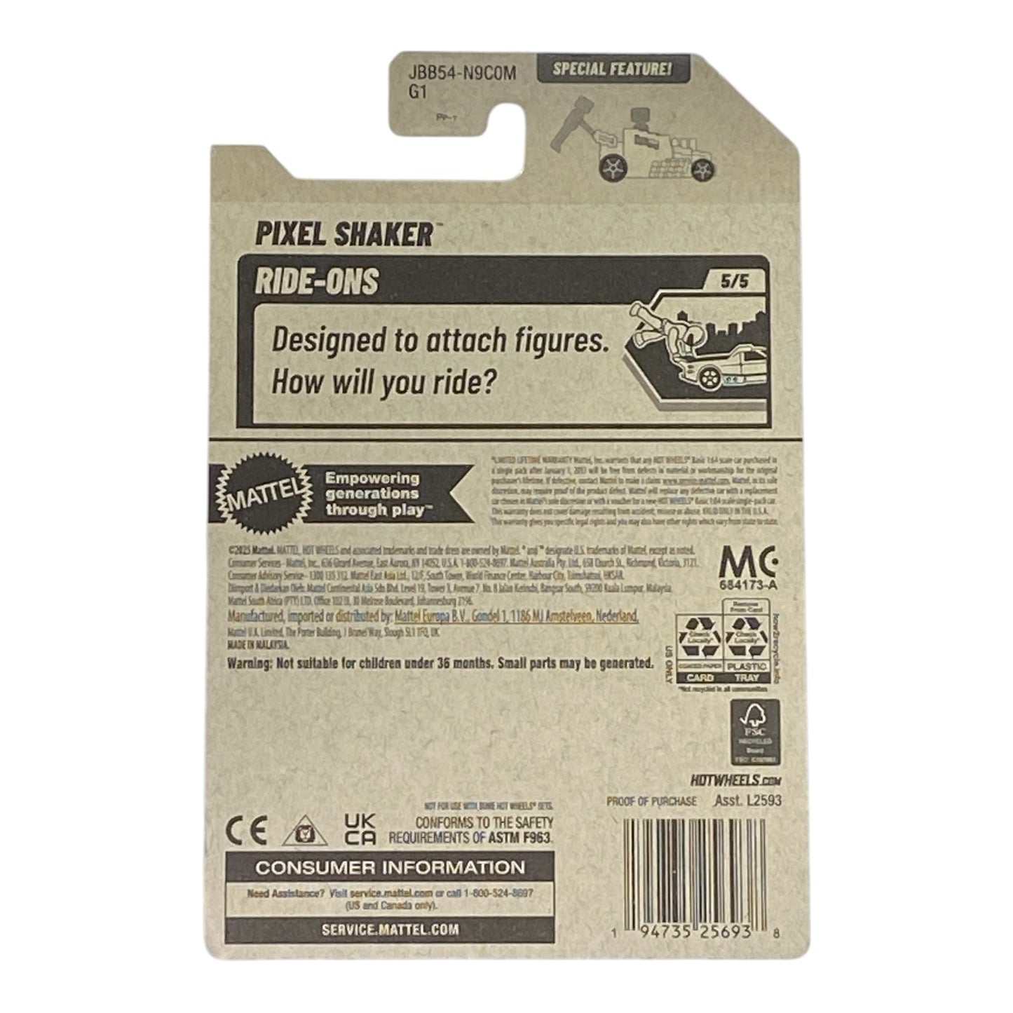 Hot Wheels Pixel Shaker - Ride-Ons Series 5/5