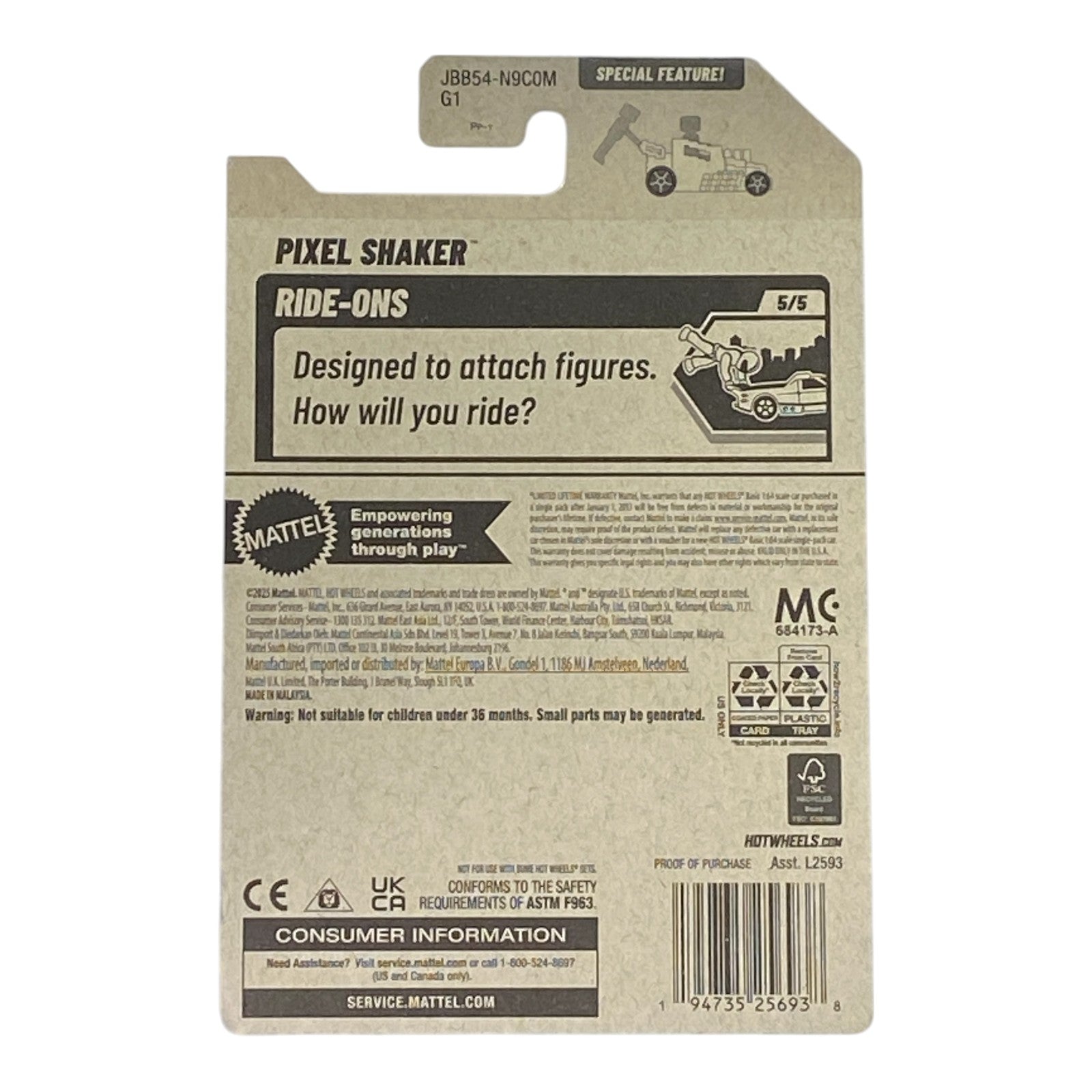 Hot Wheels Pixel Shaker - Ride-Ons Series 5/5