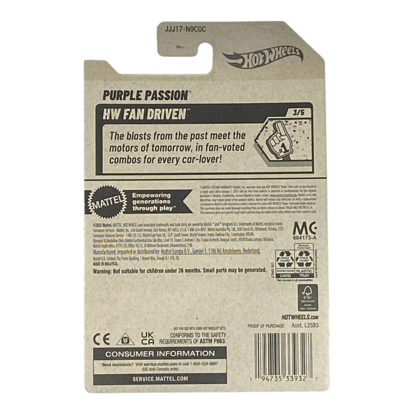 Hot Wheels Purple Passion - HW Fan Driven Series 3/5