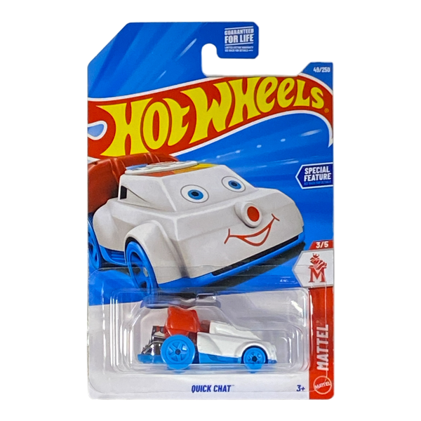Hot Wheels Quick Chat 49/250 Mattel Series 3/5 White Die-Cast Car