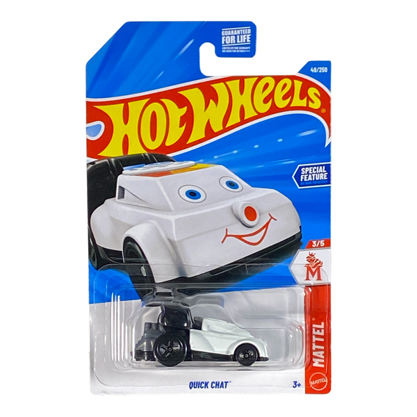 Hot Wheels Quick Chat White & Black 49/250 Mattel Series 3/5 Die-Cast Car