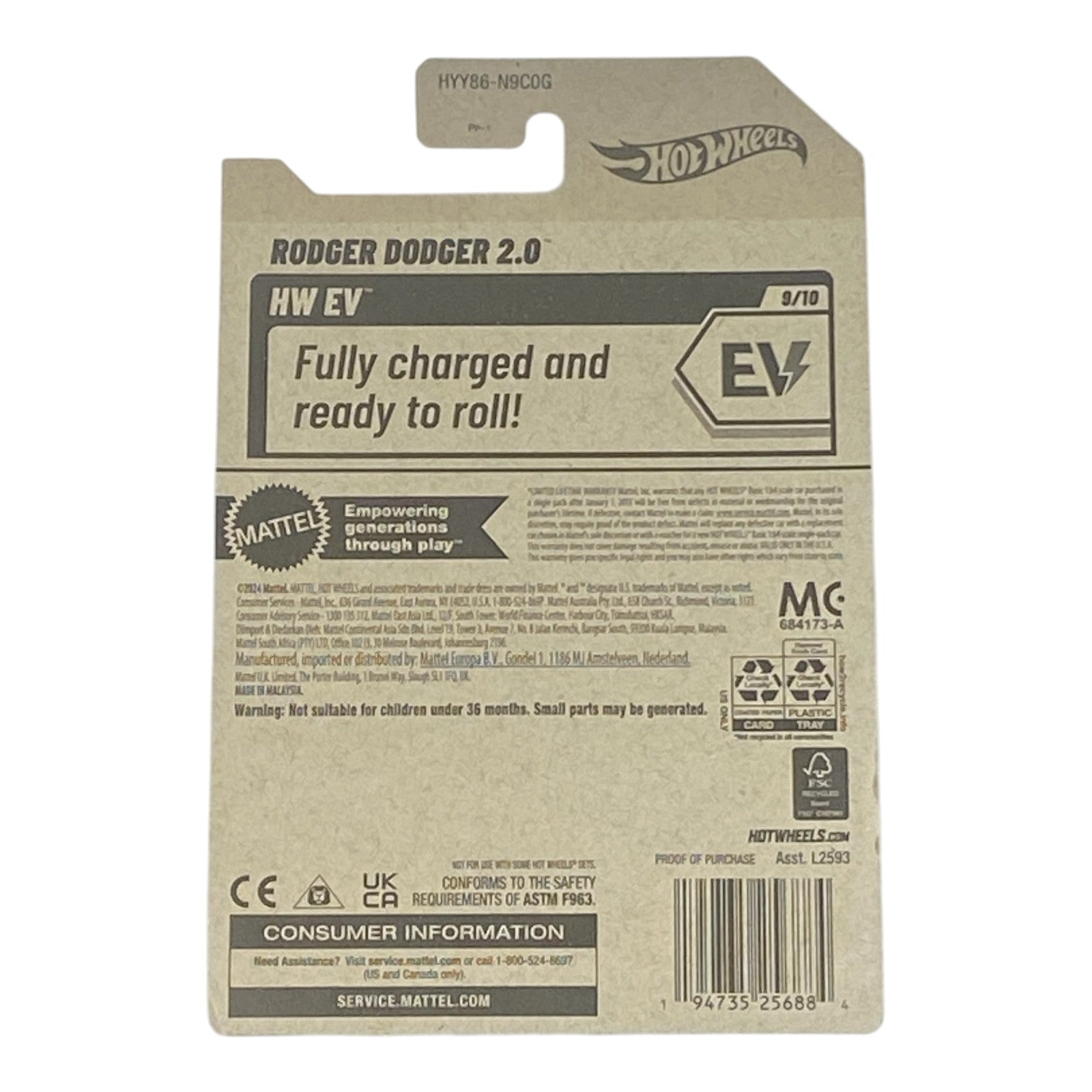 Hot Wheels Rodger Dodger 2.0 - HW EV Series 9/10