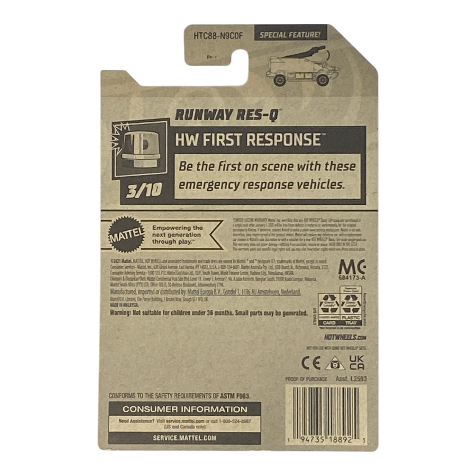 Hot Wheels Runway Res-Q - First Response Series 3/10 – Collectors World ...