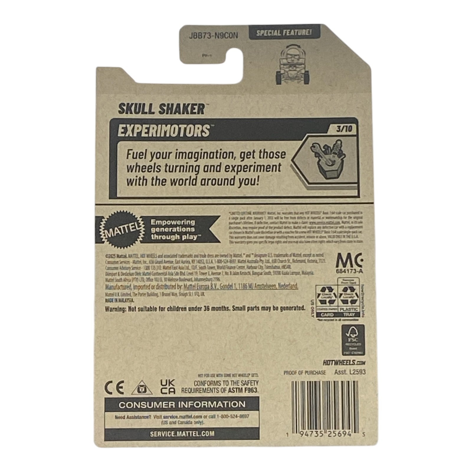 Hot Wheels Skull Shaker - Experimotors Series 3/10