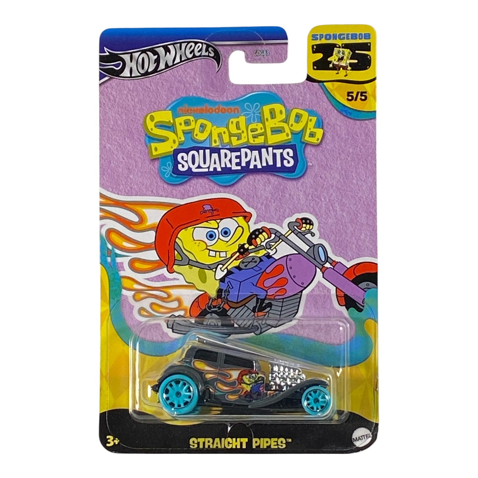 Hot Wheels Straight Pipes - SpongeBob SquarePants 25'th Anniversary Series 5/5 - Collectors World Toys