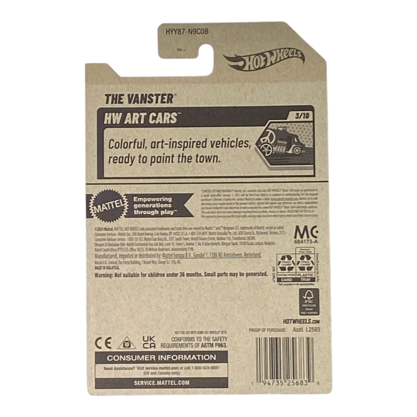 Hot Wheels The Vanster - HW Art Cars Series 3/10