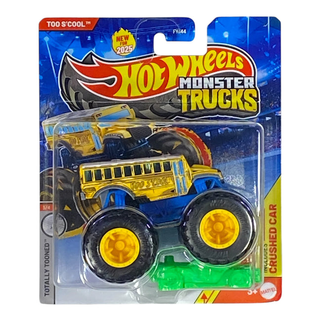Hot Wheels Too S'cool - Monster Trucks Series Includes Crushed Car Hover Image