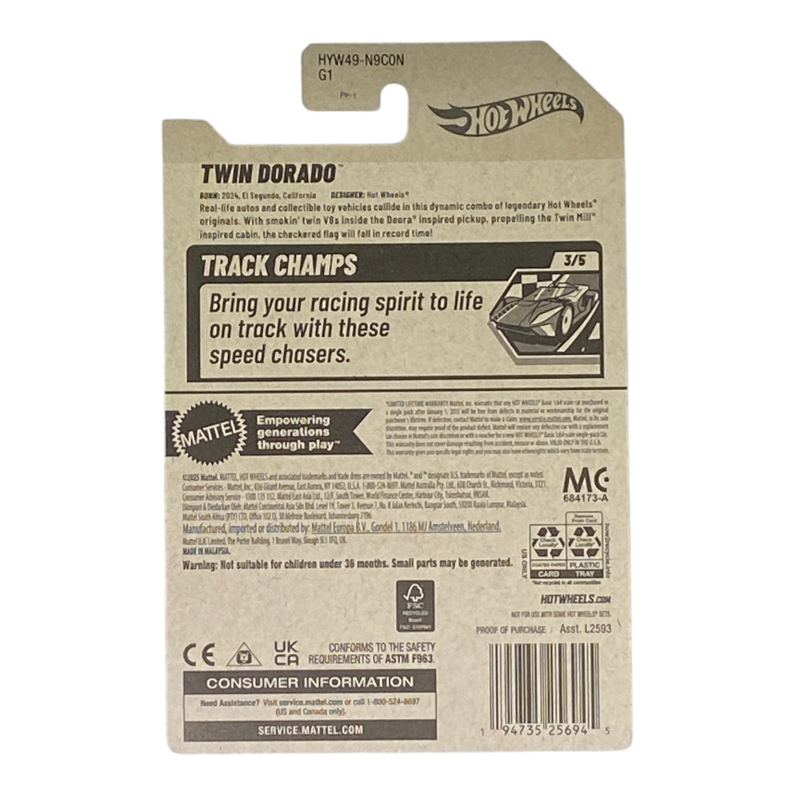 Hot Wheels Twin Dorado | Track Champs Series 3/5 Secondary image