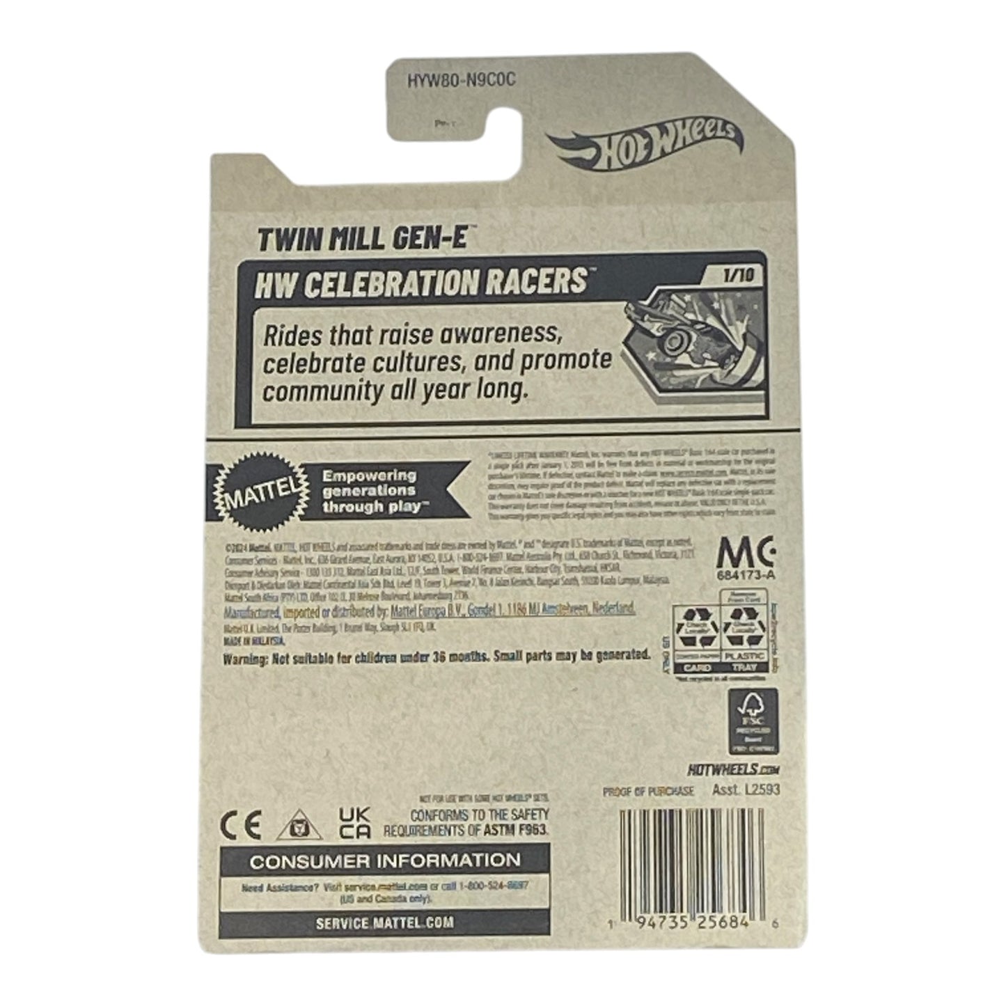 Hot Wheels Twin Mill Gen-E - HW Celebration Racers Series 1/10