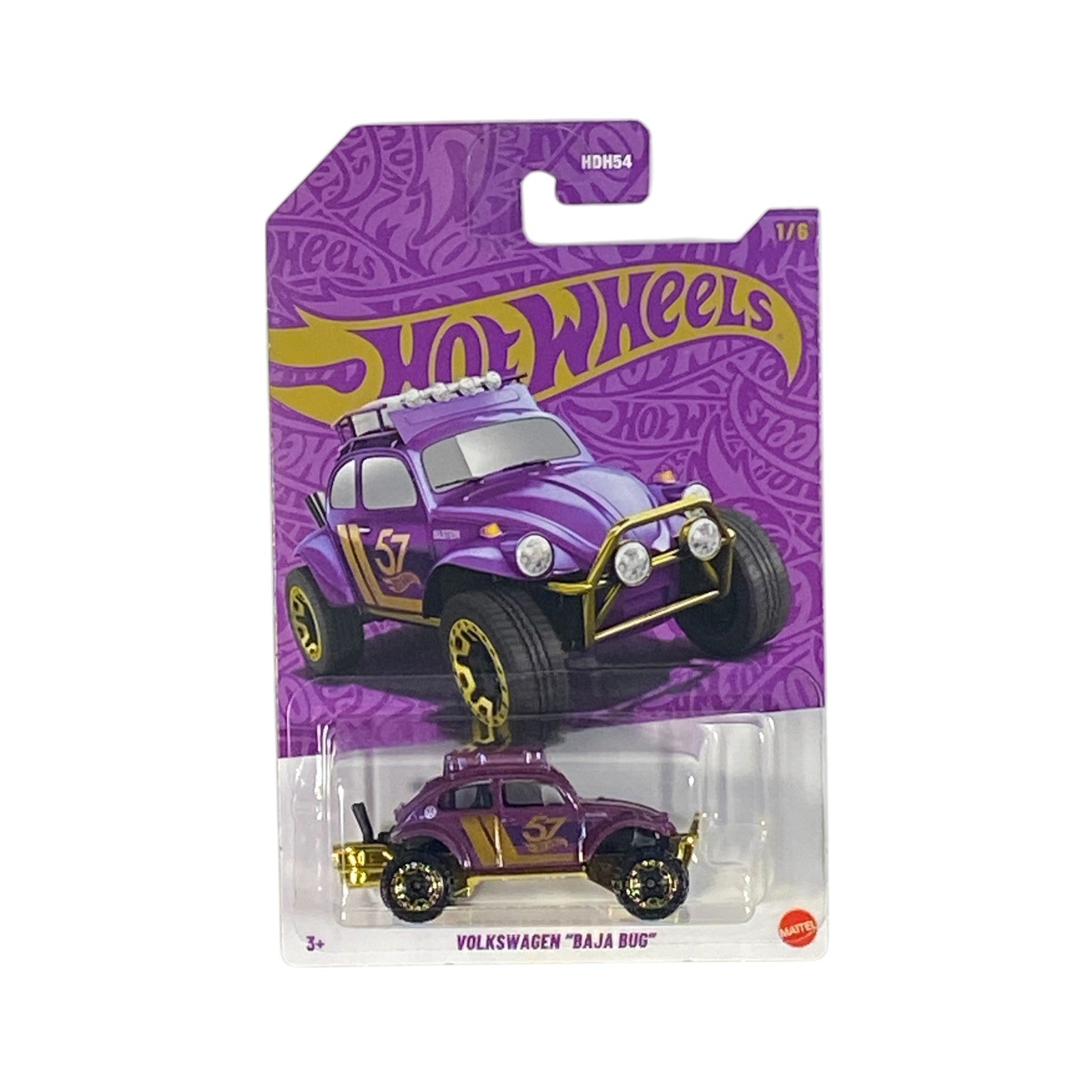 Hot Wheels Volkswagen Baja Bug - Pearl & Chrome 57th Anniversary series 1/6 Main image