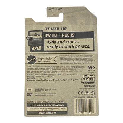 Hot Wheels '73 Jeep J10 - Hot Trucks Series 4/10