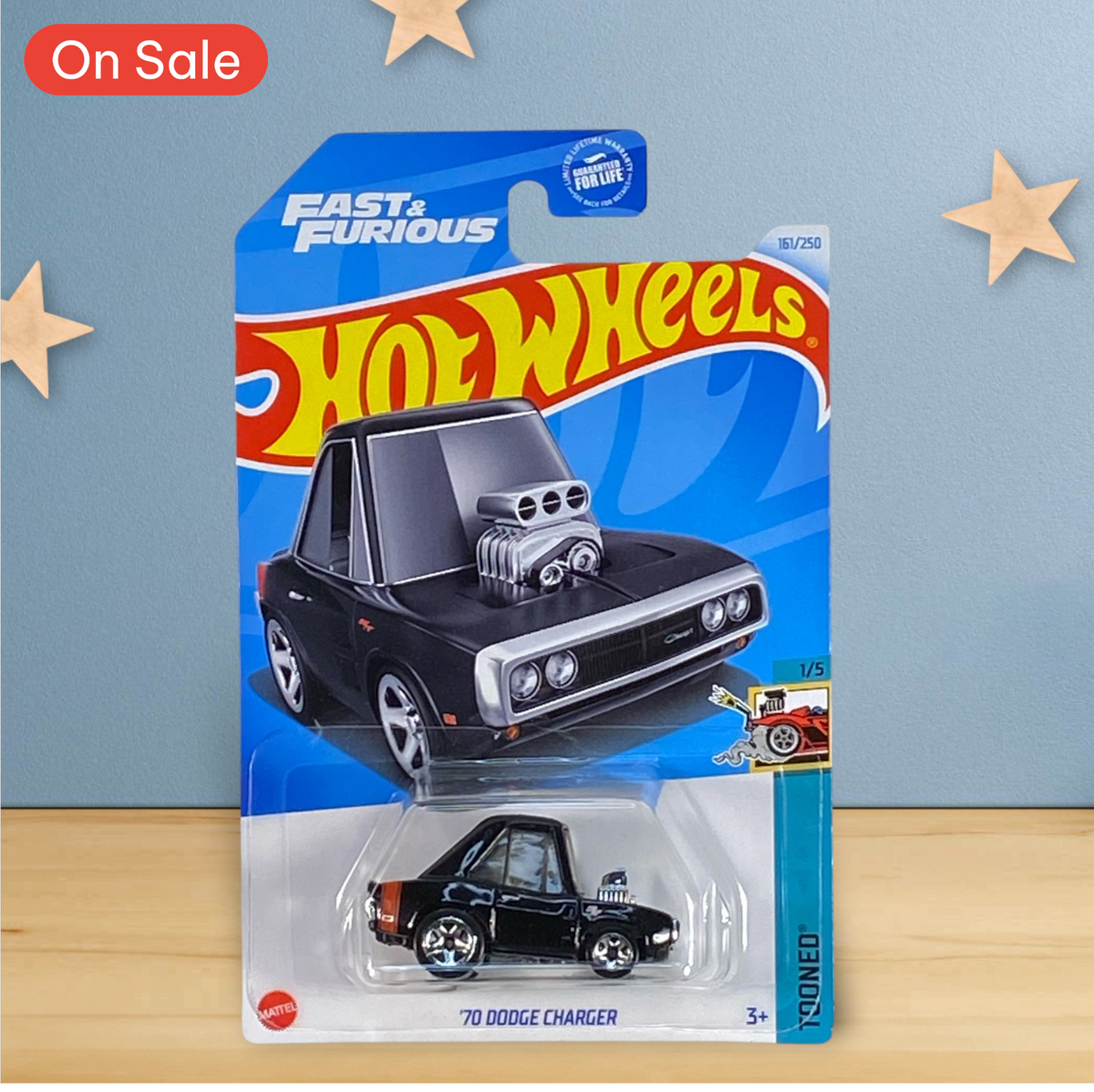 Hot Wheels '70 Dodge Charger - Red Stripe on Trunk - Tooned Series 1/5