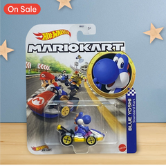 Hot Wheels Blue Yoshi Standard Kart -Mario Kart Series