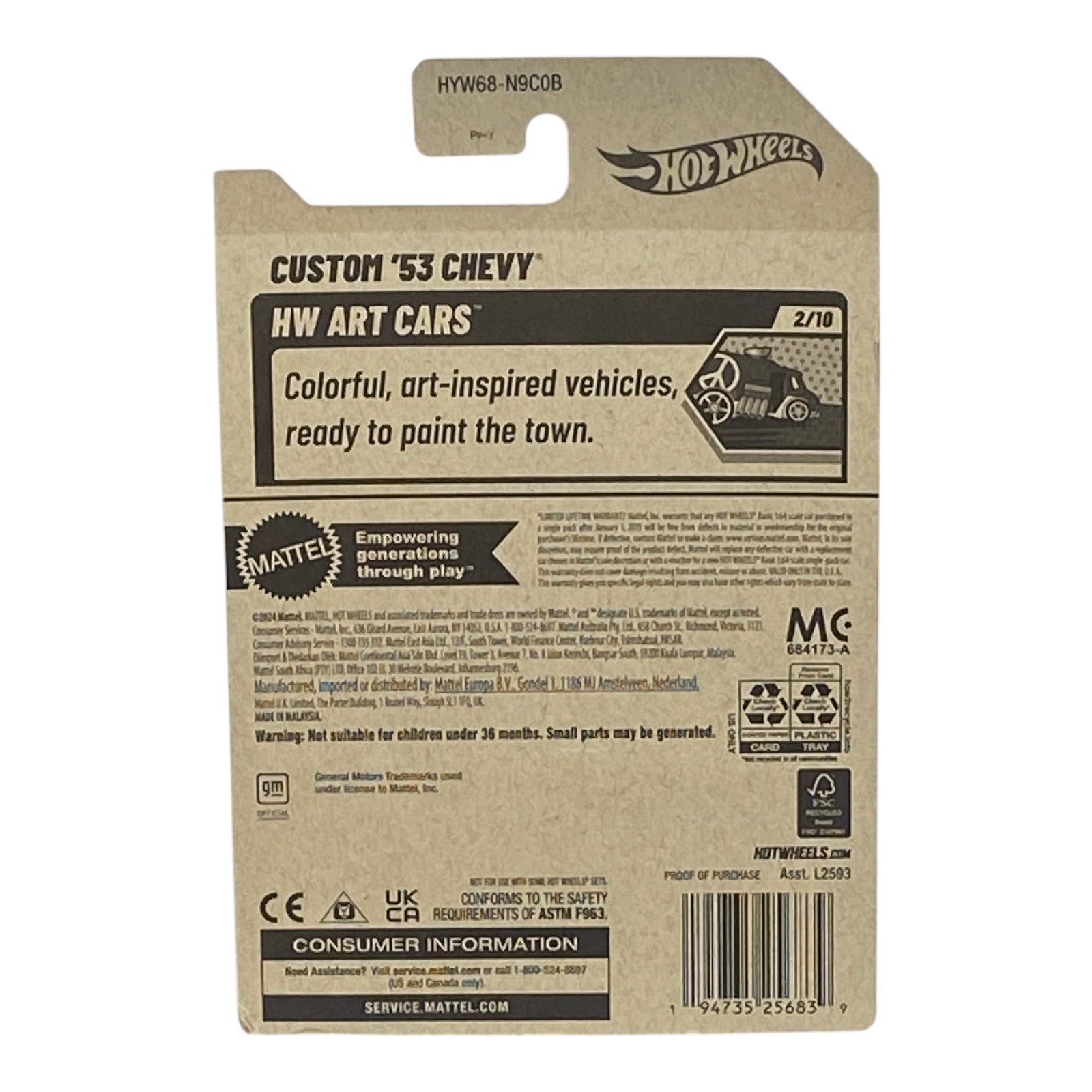 Hot Wheels Custom '53 Chevy - Art Cars Series 2/10