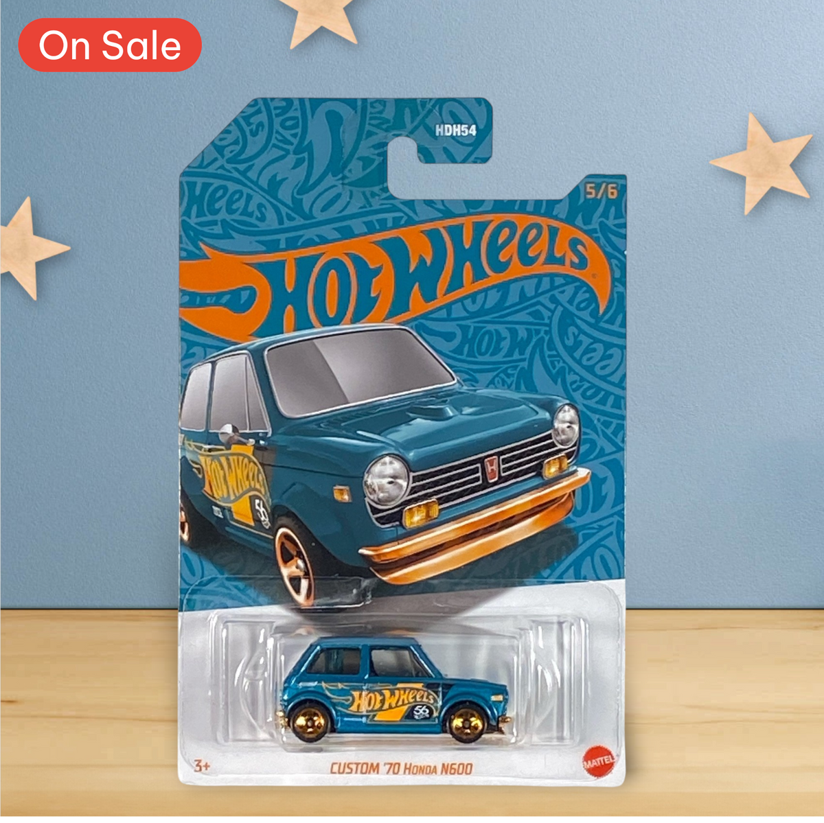 Hot Wheels Custom '70 Honda N600 - Pearl & Chrome 56th Anniversary 5/6