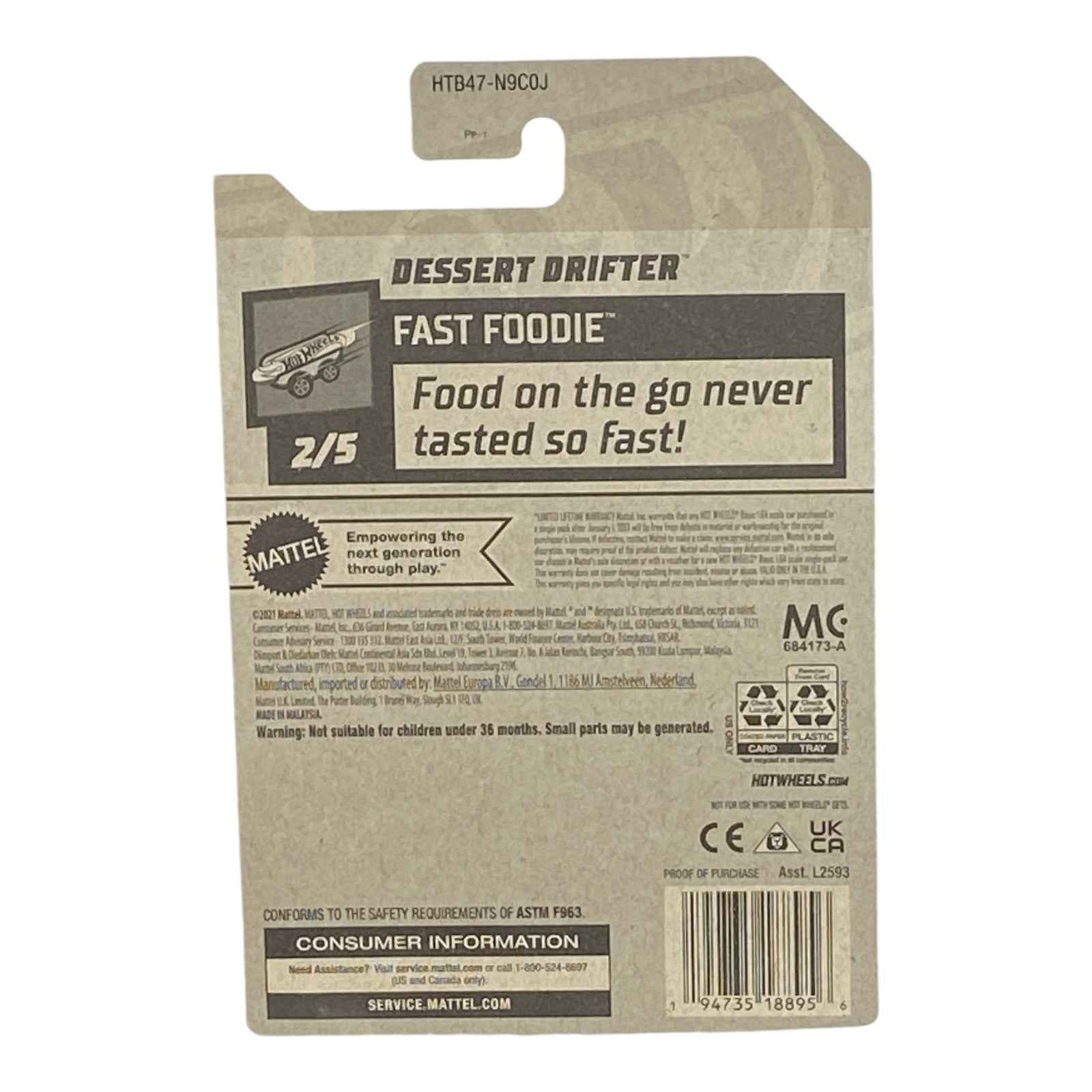 Hot Wheels Dessert Drifter - Fast Foodie Series 2/5 -