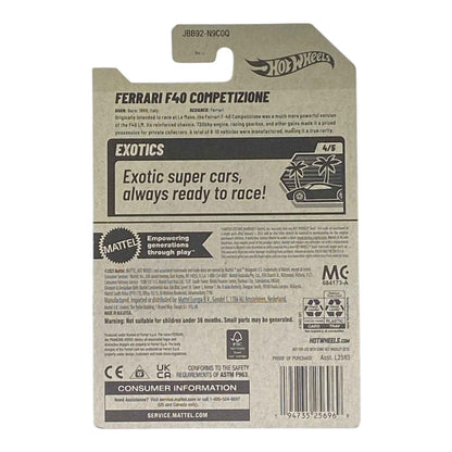 Hot Wheels Ferrari F40 Competizone - Exotics Series 4/5