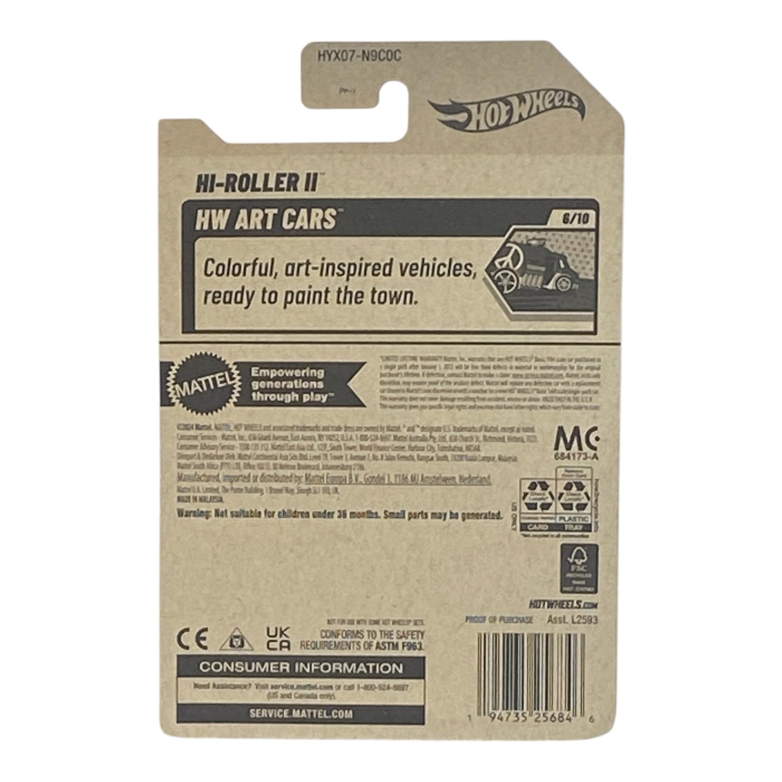 Hot Wheels Hi-Roller II - Art Cars Series 6/10