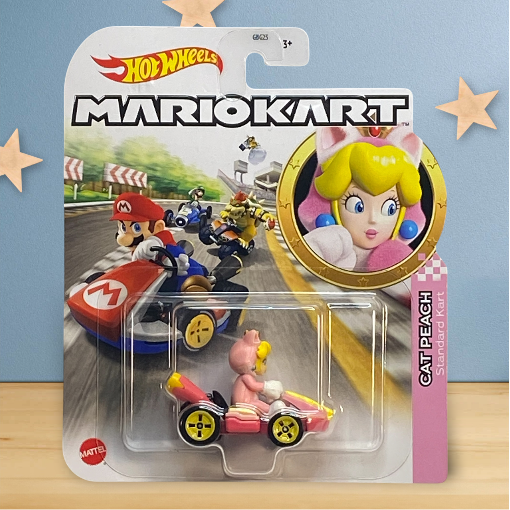 Hot Wheels Mario Kart Cat Peach Standard Kart Play Vehicle