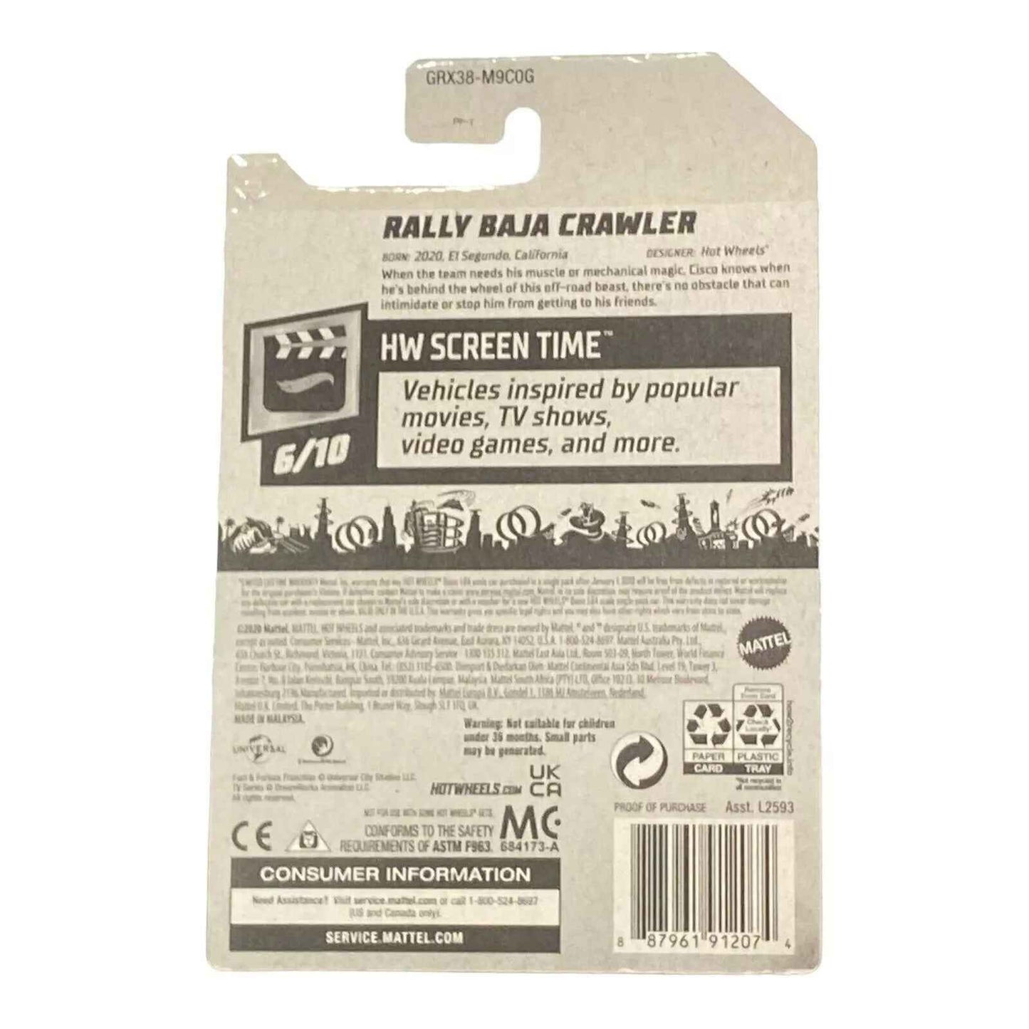 Hot Wheels Rally Baja Crawler - Fast & Furious Spy Racers - Screen Time Series