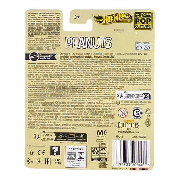 Hot Wheels Snoopy - Peanuts Racing Club - Premium Pop Culture Series
