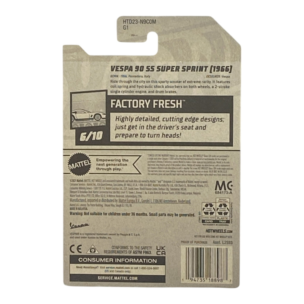 Hot Wheels Vespa 90 SS Super Sprint (1966) - Factory Fresh Series 6/10