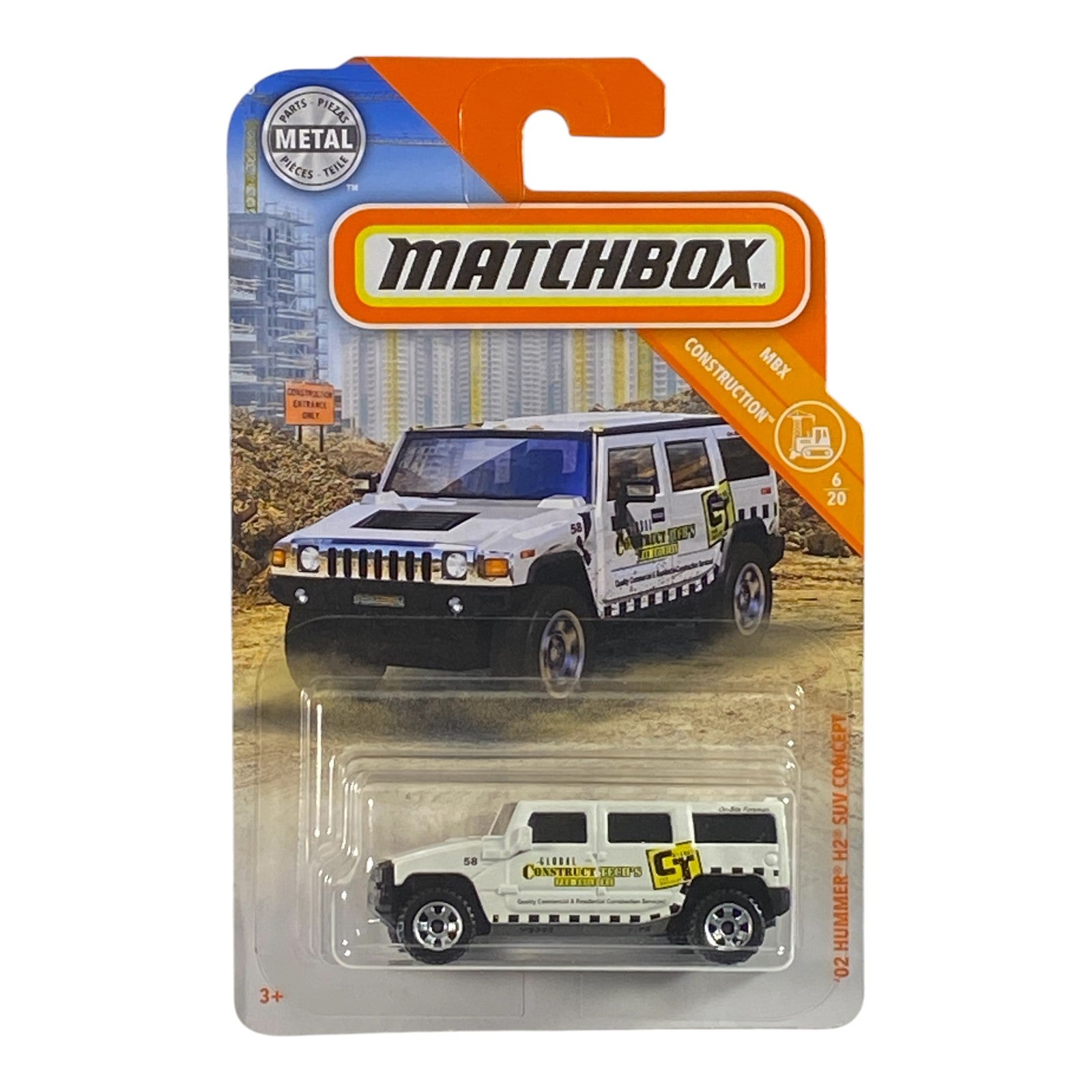 Matchbox '02 Hummer H2 SUV Concept - MBX Contruction Series 6/20 Main image