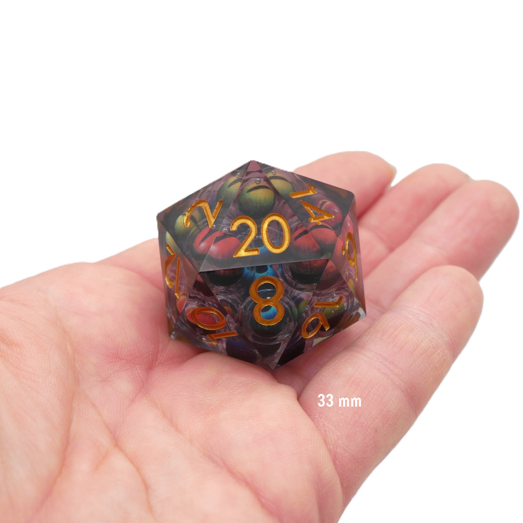 Hydra's Eyes | Giant D20 Moving Eye DnD Dice | Acrylic RPG Gaming Dice - Collectors World Toys