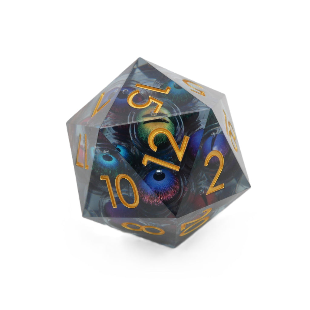 Hydra's Eyes | Giant D20 Moving Eye DnD Dice | Acrylic RPG Gaming Dice - Collectors World Toys
