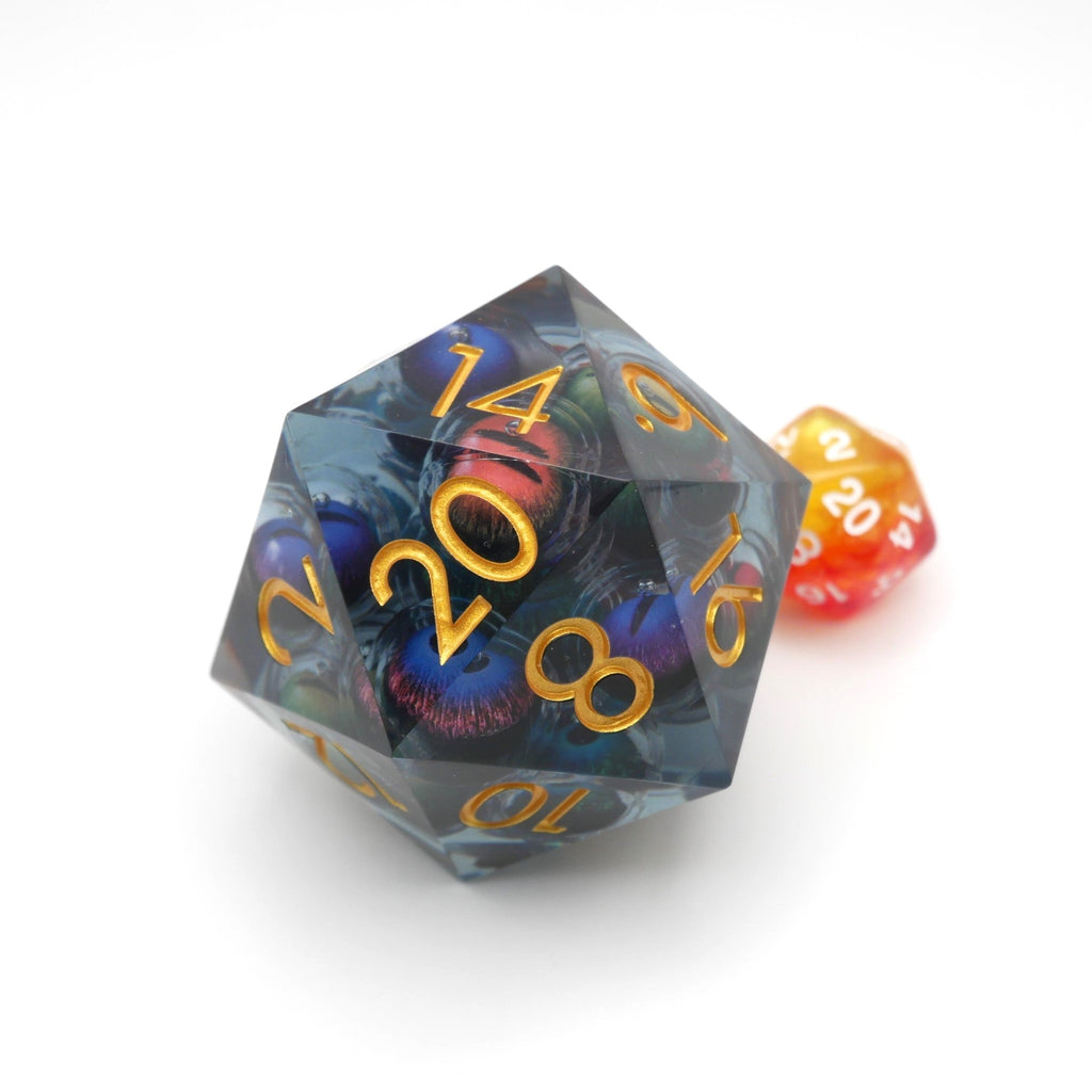 Hydra's Eyes | Giant D20 Moving Eye DnD Dice | Acrylic RPG Gaming Dice - Collectors World Toys