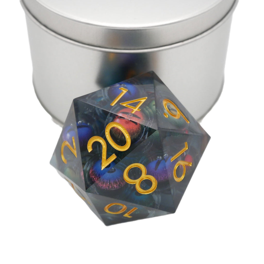 Hydra's Eyes | Giant D20 Moving Eye DnD Dice | Acrylic RPG Gaming Dice - Collectors World Toys