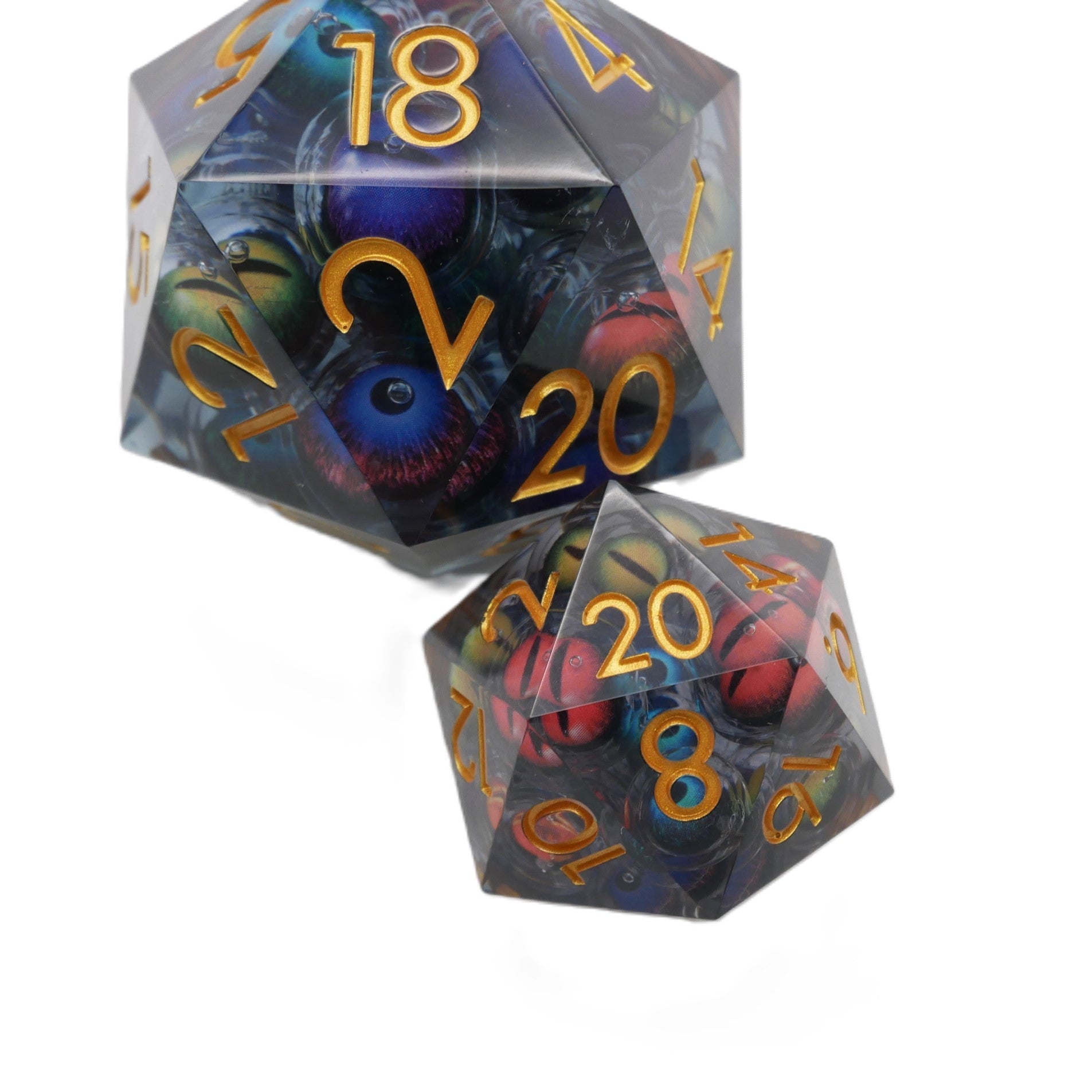 Hydra's Eyes | Giant D20 Moving Eye DnD Dice | Acrylic RPG Gaming Dice Main image