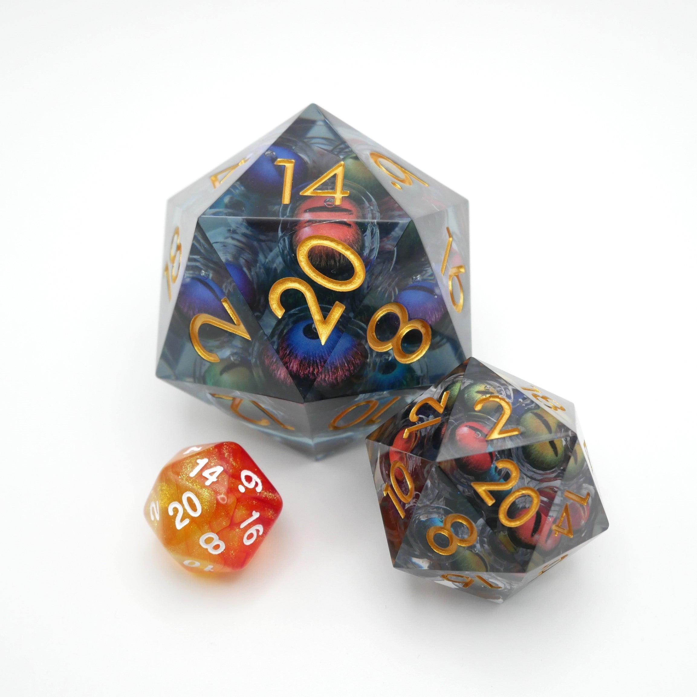 Hydra's Eyes | Giant D20 Moving Eye DnD Dice | Acrylic RPG Gaming Dice - Collectors World Toys