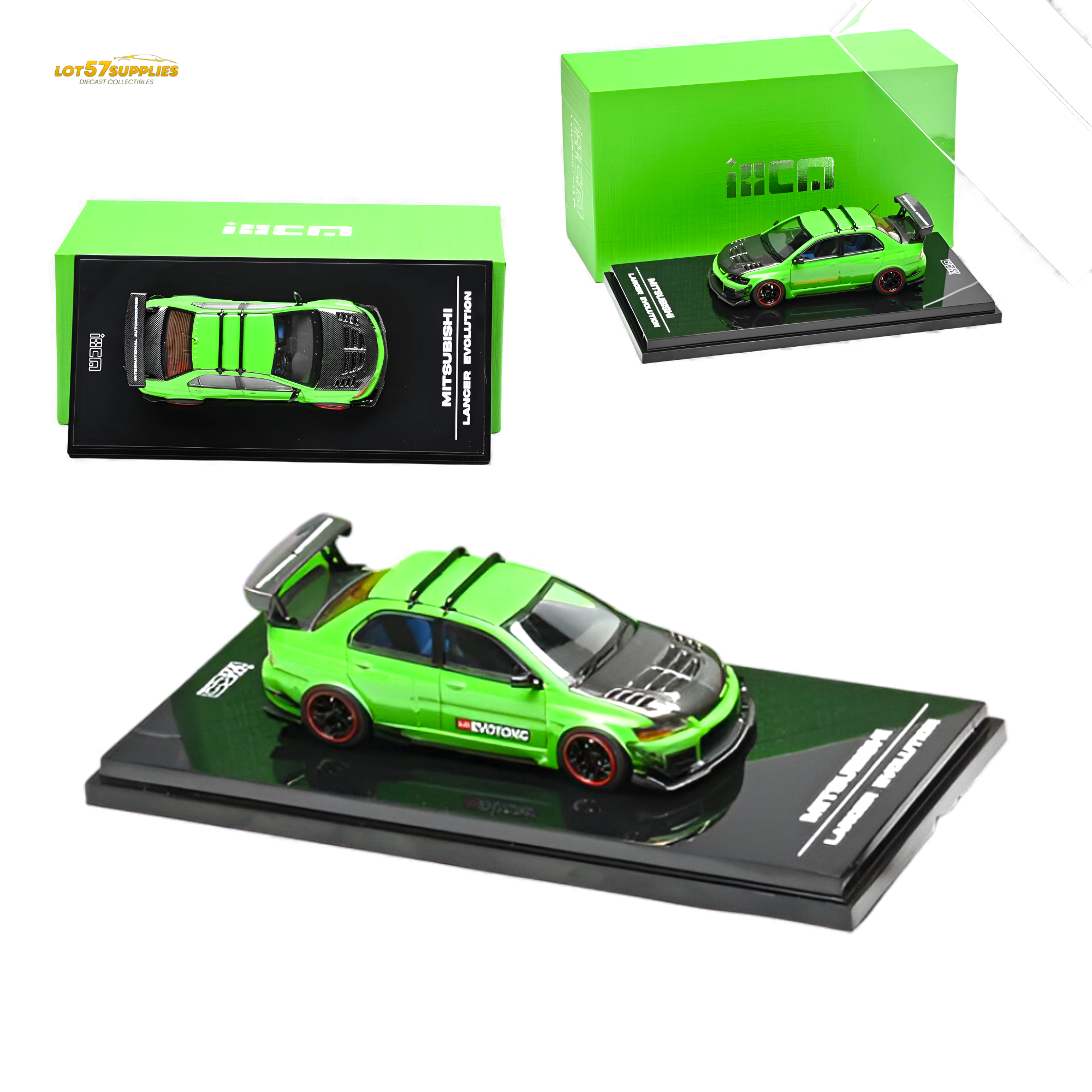 (Pre-Order) IHCM Mitsubishi Lancer Evo IX - Parrot Green 1:64 Main image