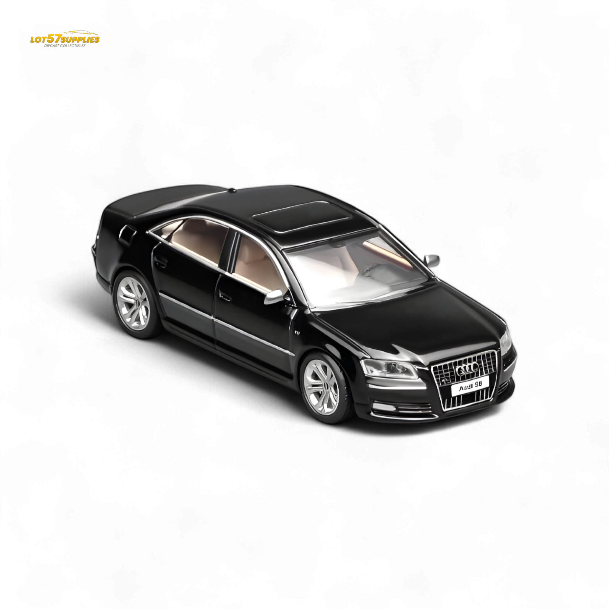 (Pre-Order) Motorhelix 2008 Audi S8 D3 - Brilliant Black 1:64