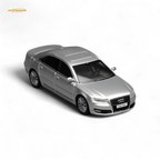 (Pre-Order) Motorhelix 2008 Audi A8 D3 Facelift - Ice Silver Metallic 1:64