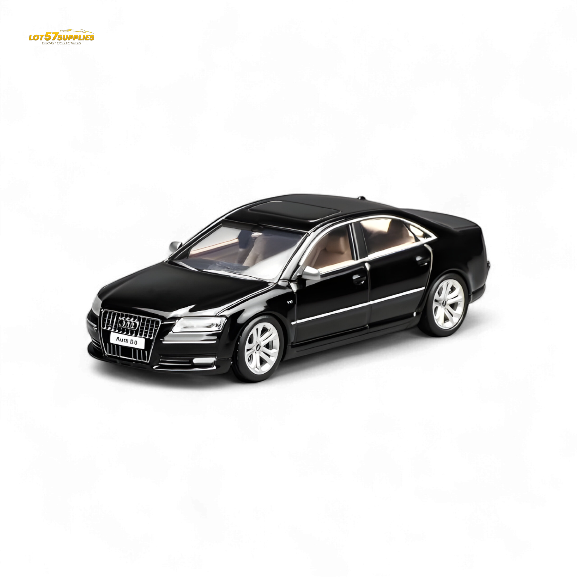 (Pre-Order) Motorhelix 2008 Audi S8 D3 - Brilliant Black 1:64