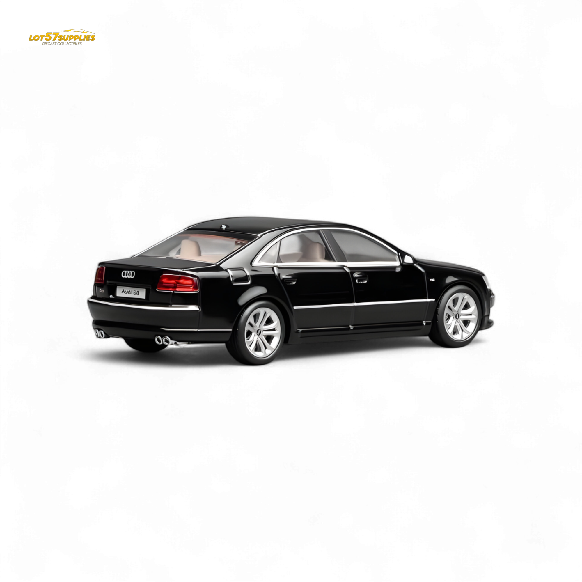 (Pre-Order) Motorhelix 2008 Audi S8 D3 - Brilliant Black 1:64