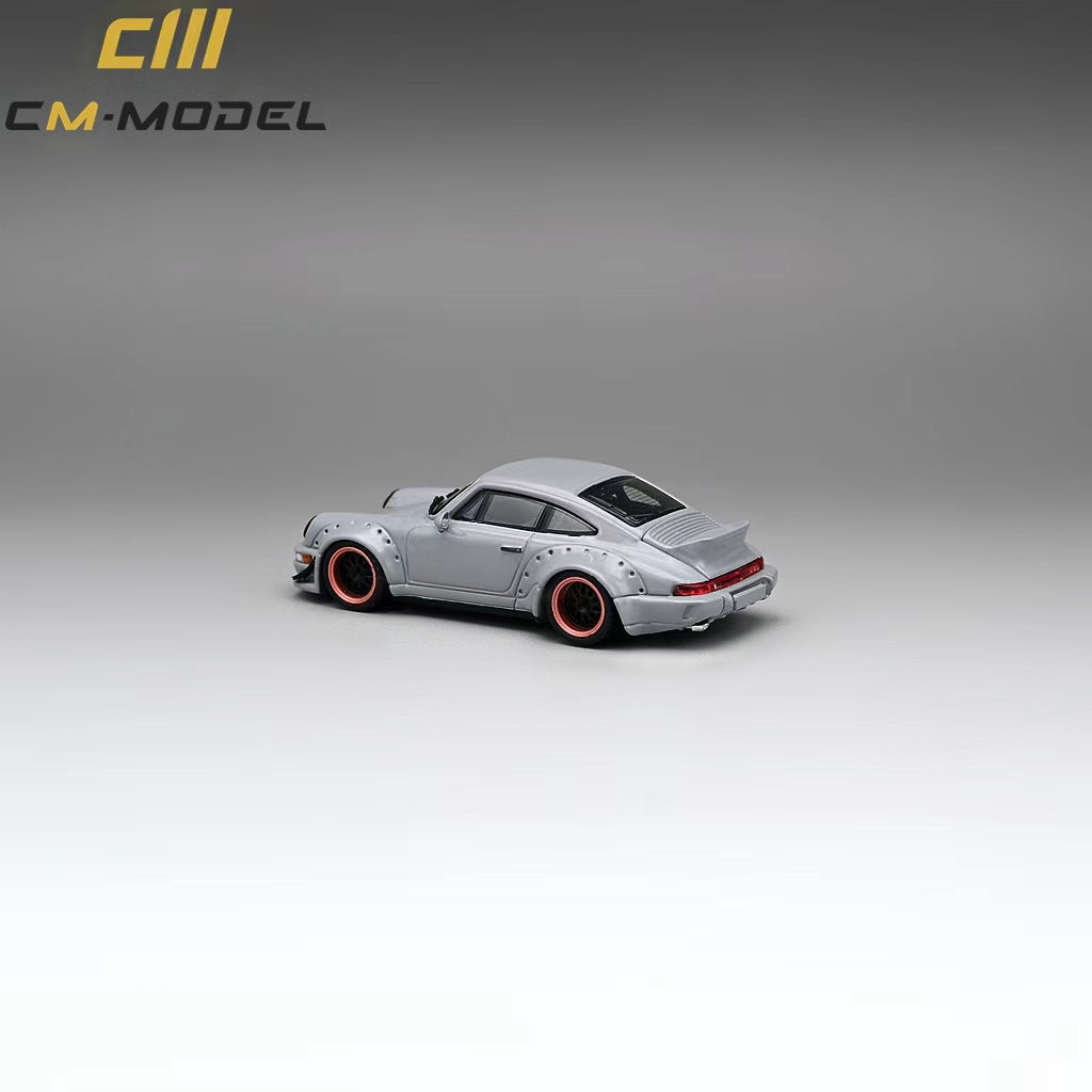 CM Model Porsche 964 Widebody Nero Gray 1:64 - Collectors World Toys