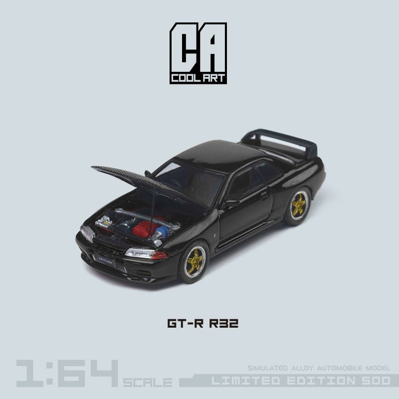 Cool ART Nissan Skyline GT-R R32 With Openable Hood 1:64 Main image