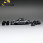 CM Model Porsche 964 Widebody Metallic Gray 1:64 - Collectors World Toys