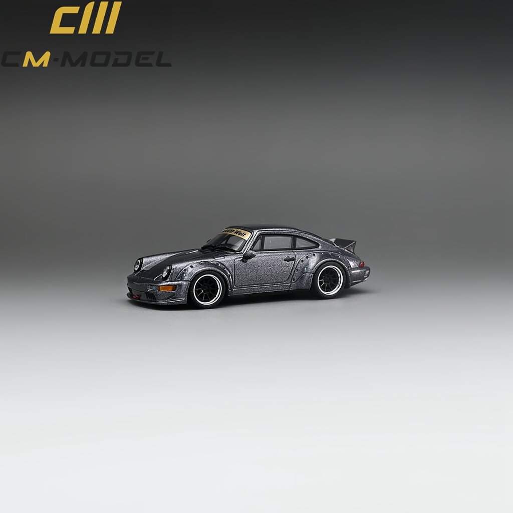 CM Model Porsche 964 Widebody Metallic Gray 1:64 - Collectors World Toys