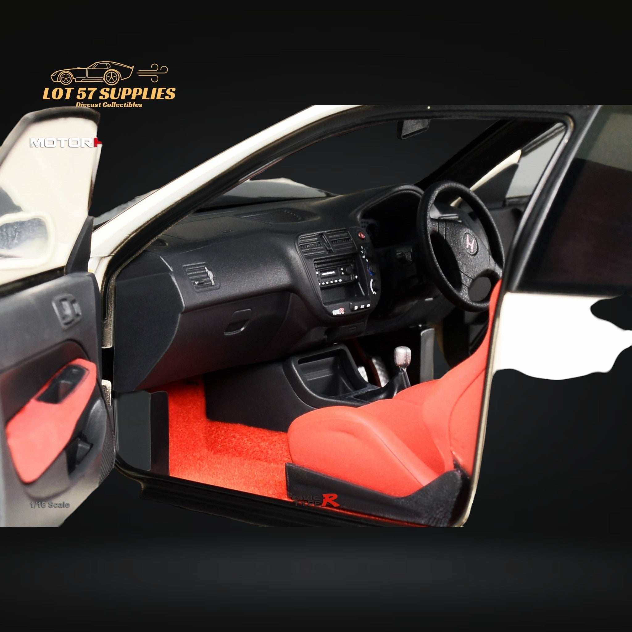 MOTORHELIX Honda Civic Type-R EK9-120 SILVER 1:18 - Collectors World Toys