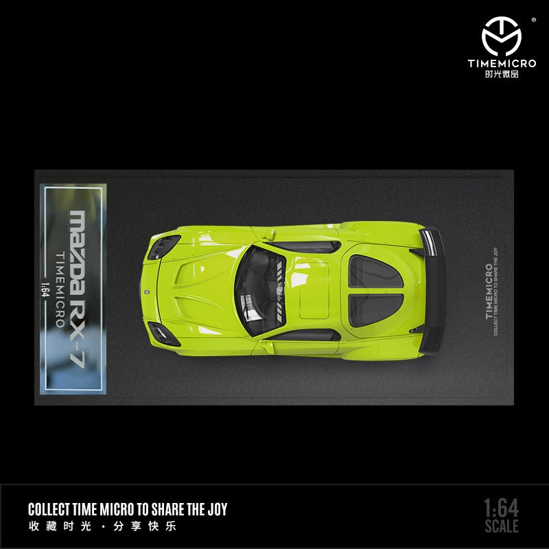 TimeMicro Mazda RX-7 VeilSide BLACK / GREEN / WHITE 1:64 - Collectors World Toys